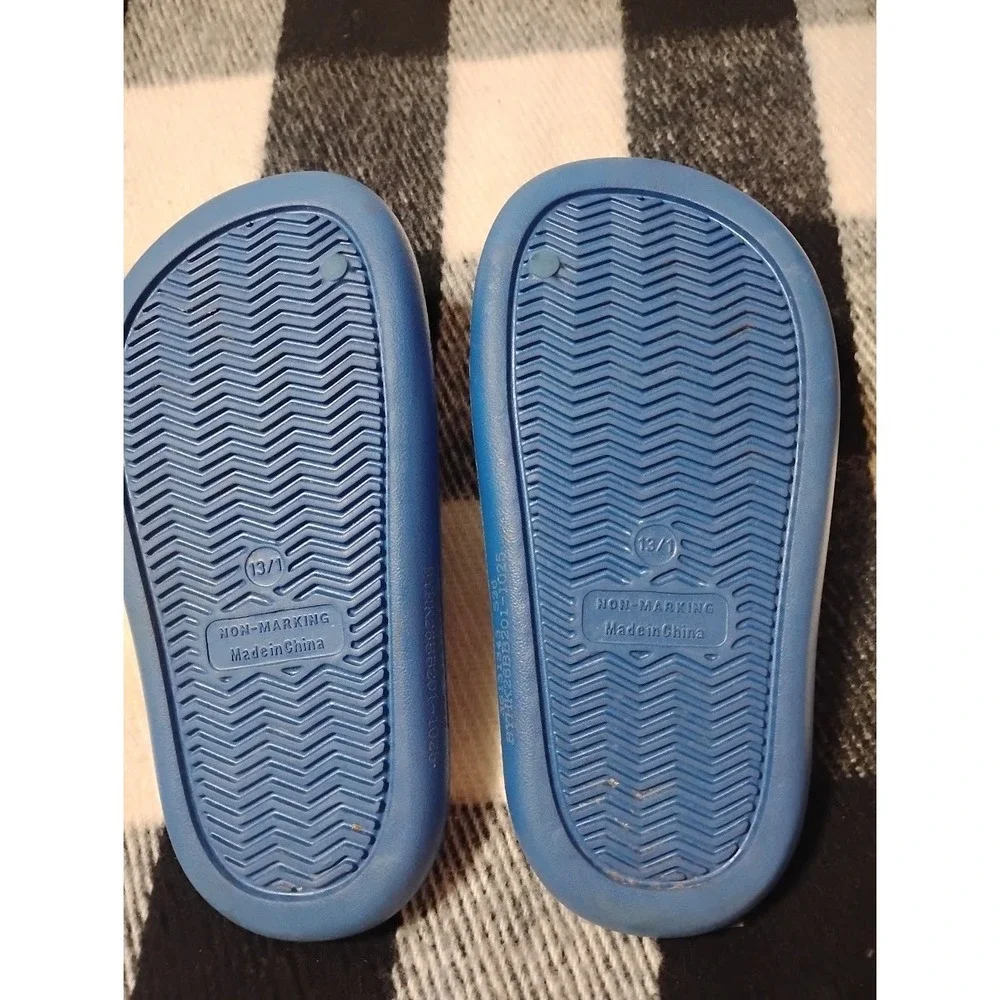 NWT Sanrio Hello Kitty Kuromi Blue Sports Slide Sandals Girls Sz 13